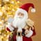 Glitzhome® 18" Faux Fur Christmas Mail Santa Figurine